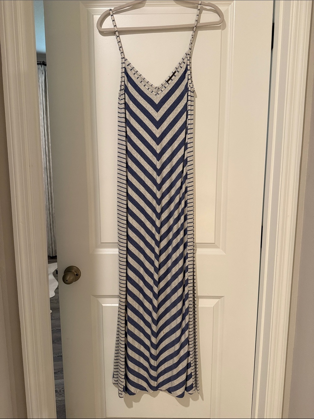Tommy Bahama Blue and White Striped Maxi Dress